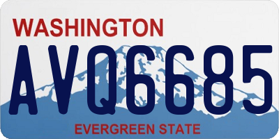 WA license plate AVQ6685