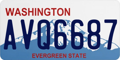 WA license plate AVQ6687