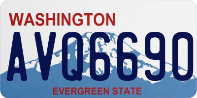 WA license plate AVQ6690