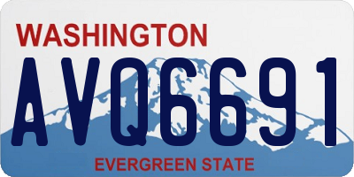 WA license plate AVQ6691