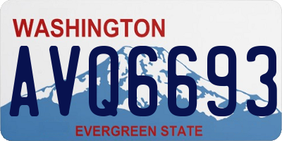 WA license plate AVQ6693