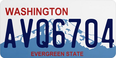 WA license plate AVQ6704