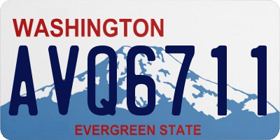 WA license plate AVQ6711