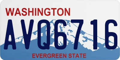 WA license plate AVQ6716