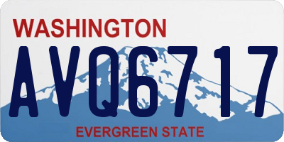 WA license plate AVQ6717