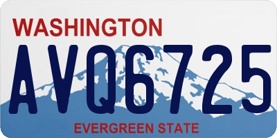 WA license plate AVQ6725