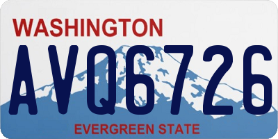WA license plate AVQ6726