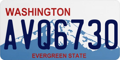 WA license plate AVQ6730