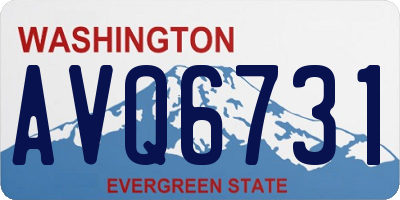 WA license plate AVQ6731