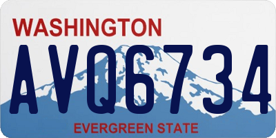 WA license plate AVQ6734
