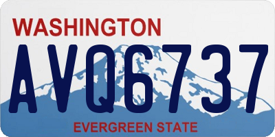 WA license plate AVQ6737