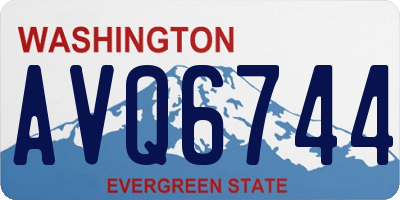 WA license plate AVQ6744