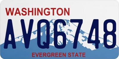WA license plate AVQ6748