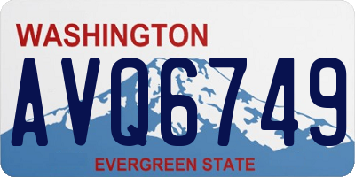 WA license plate AVQ6749