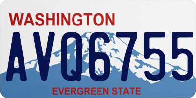 WA license plate AVQ6755