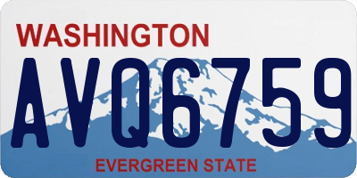 WA license plate AVQ6759