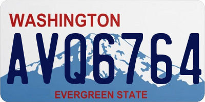WA license plate AVQ6764