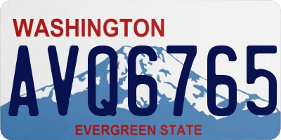 WA license plate AVQ6765