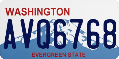 WA license plate AVQ6768