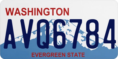 WA license plate AVQ6784