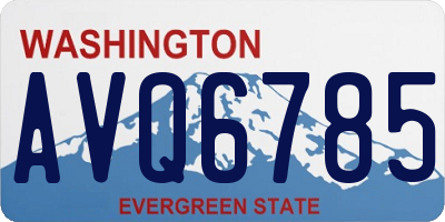 WA license plate AVQ6785