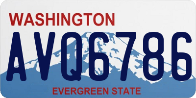 WA license plate AVQ6786