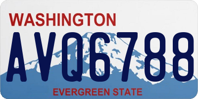 WA license plate AVQ6788