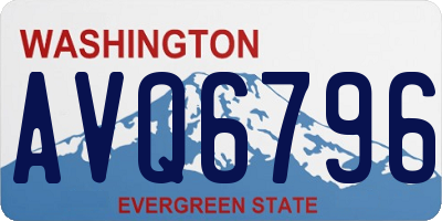 WA license plate AVQ6796