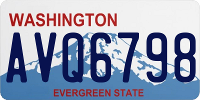 WA license plate AVQ6798