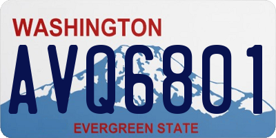 WA license plate AVQ6801