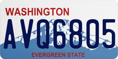 WA license plate AVQ6805