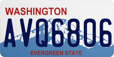 WA license plate AVQ6806