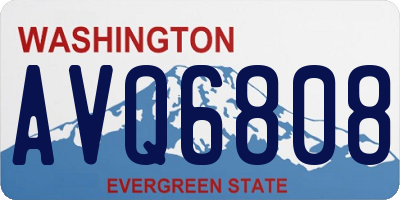 WA license plate AVQ6808
