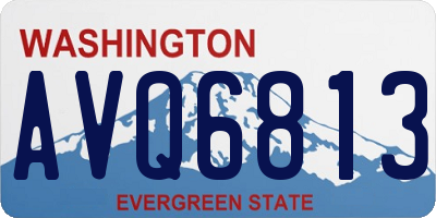 WA license plate AVQ6813