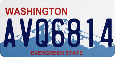 WA license plate AVQ6814