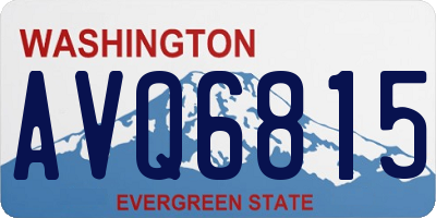 WA license plate AVQ6815