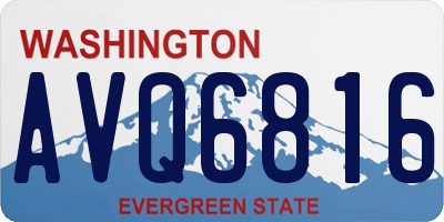 WA license plate AVQ6816