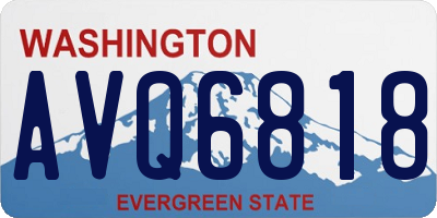WA license plate AVQ6818