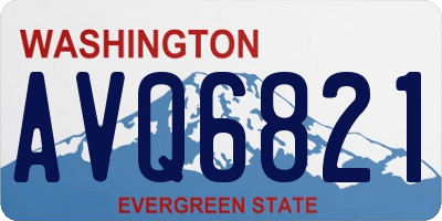WA license plate AVQ6821