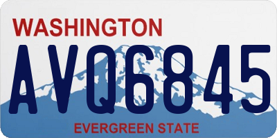 WA license plate AVQ6845