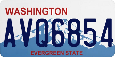 WA license plate AVQ6854