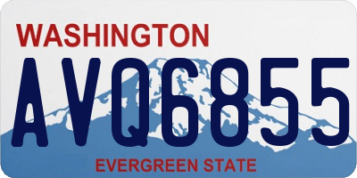 WA license plate AVQ6855