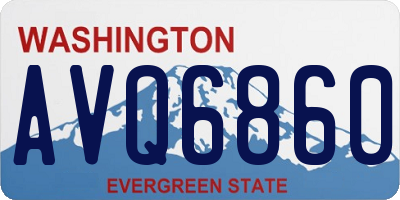 WA license plate AVQ6860