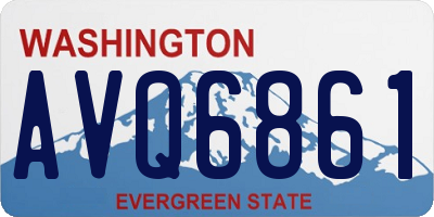 WA license plate AVQ6861