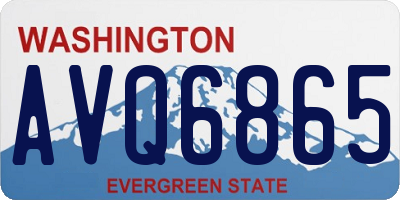 WA license plate AVQ6865