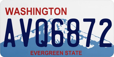 WA license plate AVQ6872