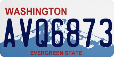 WA license plate AVQ6873