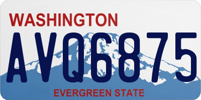 WA license plate AVQ6875