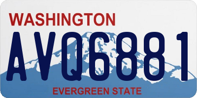 WA license plate AVQ6881