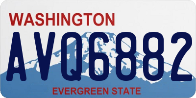 WA license plate AVQ6882